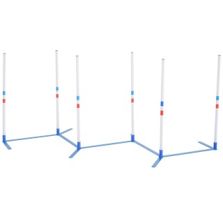 Hunde Slalomstangen Agility Training für Haustiere Hundetrainigsset Inklusive 600D Tasche Leicht zu tragen Polyester Kunststo