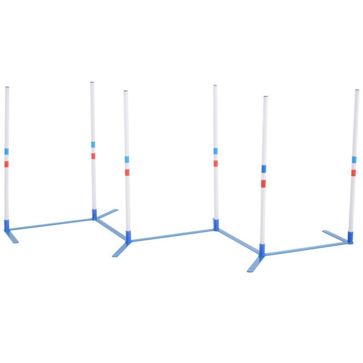 Hunde Slalomstangen Agility Training für Haustiere Hundetrainigsset Inklusive 600D Tasche Leicht zu tragen Polyester Kunststo