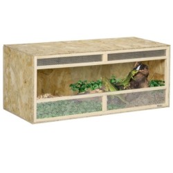 Terrarium für Reptilien Reptil Fütterungsbox mit Netzbelüftung Schiebetür