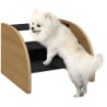 PawHut Hundetreppe 3 Stufen, Haustiertreppe mit Seitenwand für Kleine Hunde