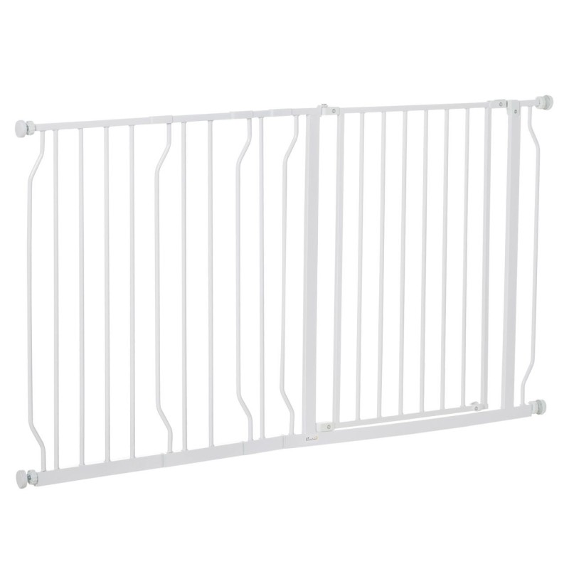 Hunde Türschutzgitter Treppenschutzgitter, 75-145 cm Hunde Türgitter Weiß