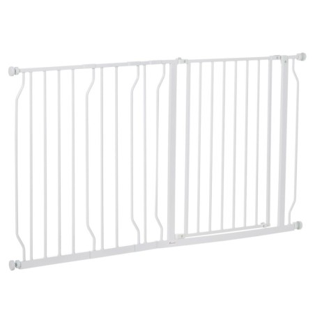 Hunde Türschutzgitter Treppenschutzgitter, 75-145 cm Hunde Türgitter Weiß