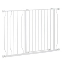 Hunde Türschutzgitter Treppenschutzgitter, 75-115 cm Hunde Türgitter Weiß