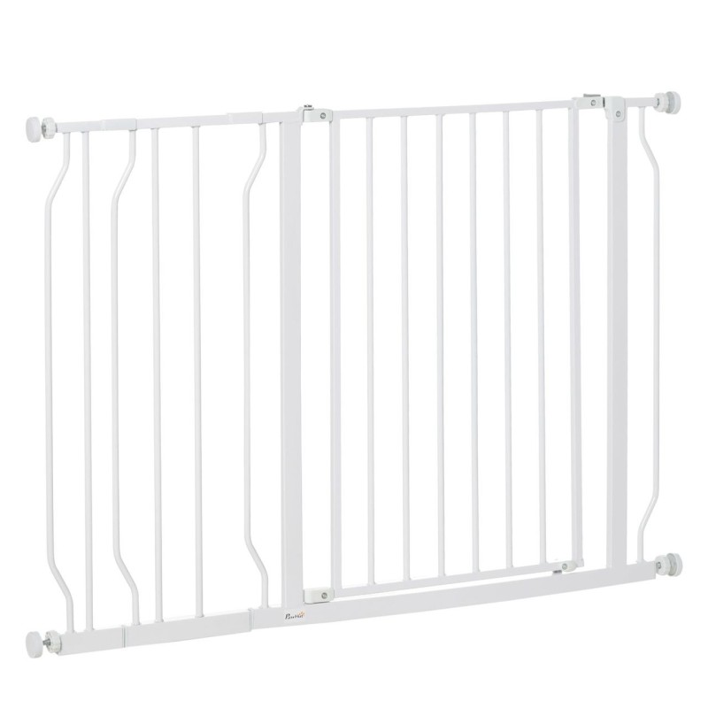 Hunde Türschutzgitter Treppenschutzgitter, 75-115 cm Hunde Türgitter Weiß