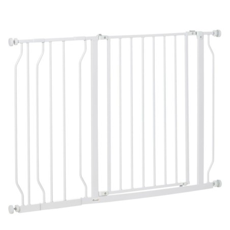 Hunde Türschutzgitter Treppenschutzgitter, 75-115 cm Hunde Türgitter Weiß