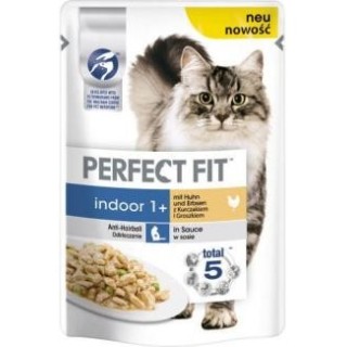 Perfect Fit Cat Indoor 1+ mit Huhn und Erbsen in Sauce