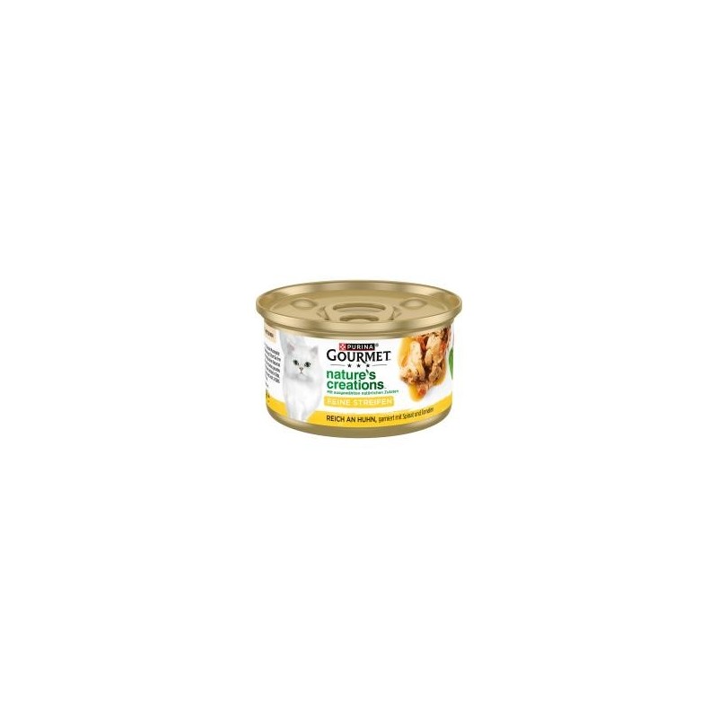 Purina Gourmet Nature's Creations Feine Streifen Reich an Huhn