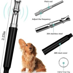 Hundepfeife, um das Bellen von Nachbarhunden zu stoppen, Hundetraining, einstellbare, geräuschlose Ultraschall-Hundepfeife, i
