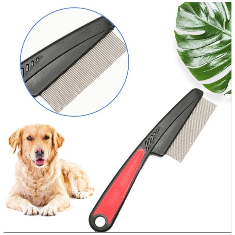 [Flohkamm für Haustiere] Reinigung und Schönheit von Katzen zum Entfernen schwebender Haare, dichter Zahnkamm für Hunde zum E
