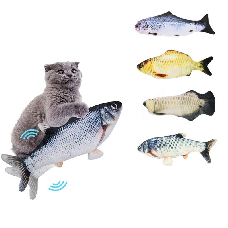 Lustiges Katzenspielzeug, Haustier, elektrischer Fisch, Simulationsfisch, Touch, induktive Vibration, springender Fisch, Katz