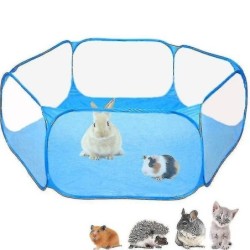 Meerschweinchenkäfig, Kaninchenkäfig, Haustierspielplatzzaun, tragbares Zelt, blau