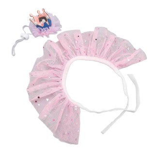 Haustier-Geburtstags-Outfit-Set, verstellbar, zarte Haustierkronen und Halsband-Set für Katzen- und Hundekostüm