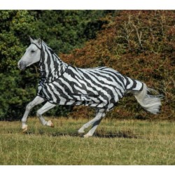 Fliegendecke für Pferde mit Halsabdeckung Bucas Buzz-Off Zebra