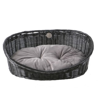 Katzenkorb mit Kissen D&D Home Rustic Rattan S