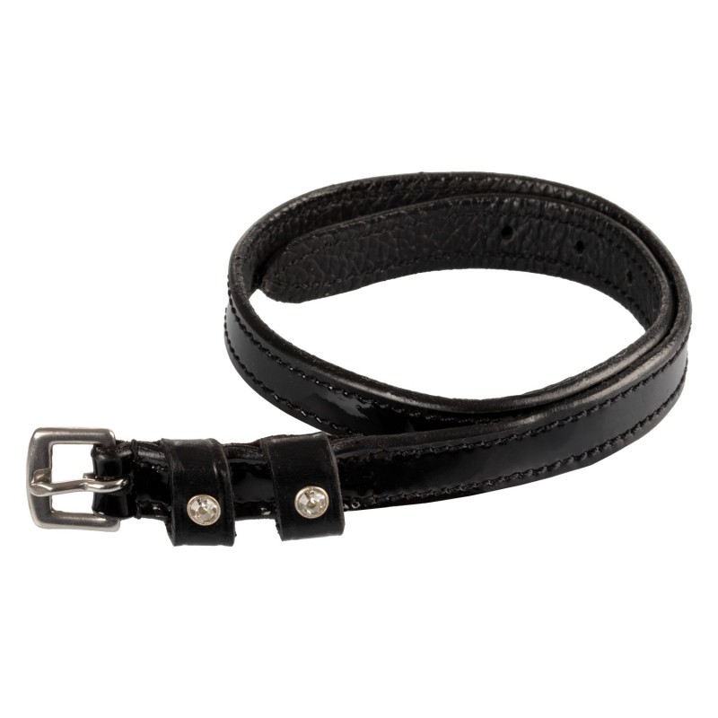 Pferde-Sporenriemen aus Leder mit Kristallen Equestro