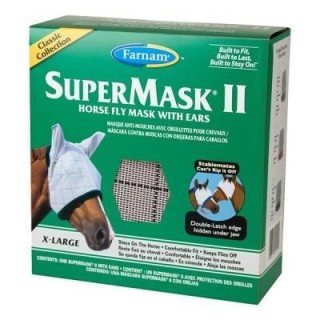 Fliegenmaske mit Ohrenschutz Farnam Supermask II Horse Horse