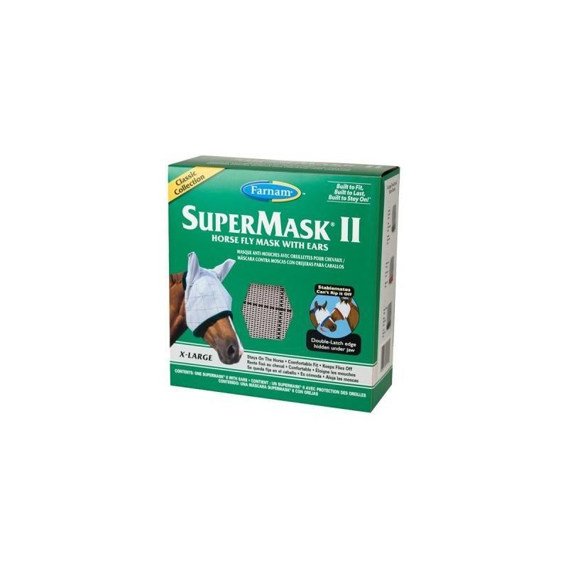 Fliegenmaske mit Ohrenschutz Farnam Supermask II Horse Horse