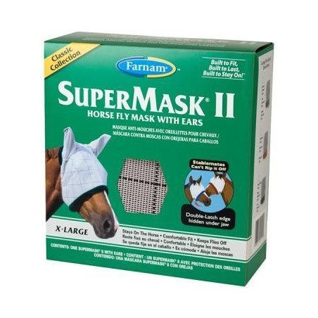 Fliegenmaske mit Ohrenschutz Farnam Supermask II Horse Horse