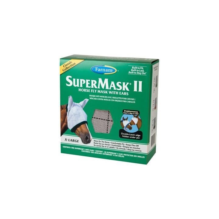 Fliegenmaske mit Ohrenschutz Farnam Supermask II Horse Horse