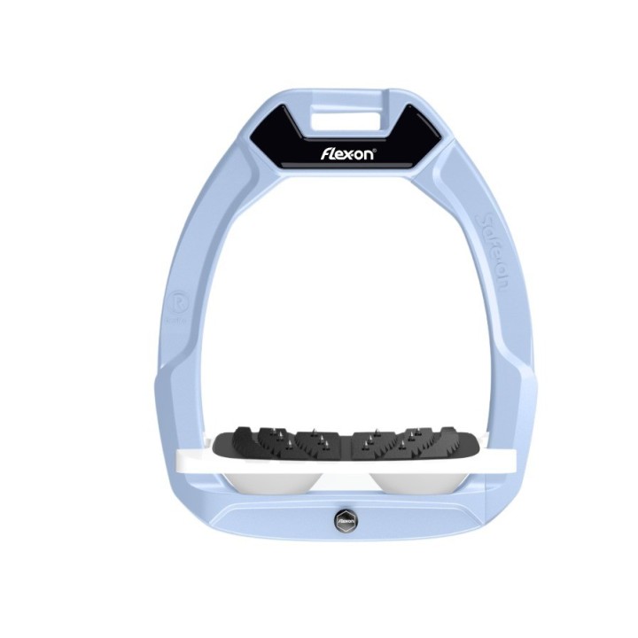 Sicherheitssteigbügel Reiten Schräg Ultra Grip Blau/Weiß/Weiß Flex-On Safe-On