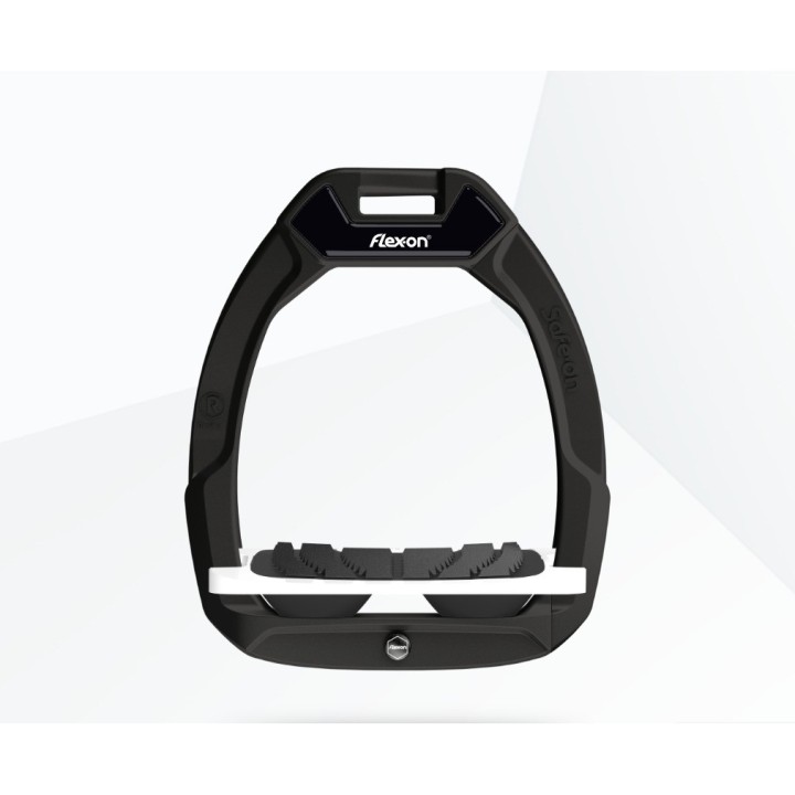 Sicherheitssteigbügel Reitwinkel Grip Schwarz/Weiß/Schwarz Flex-On Safe-On