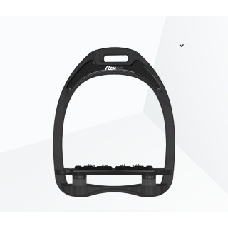 Platte Ultra Grip Steigbügel Schwarz/Anthrazit Flex-On Aluminium