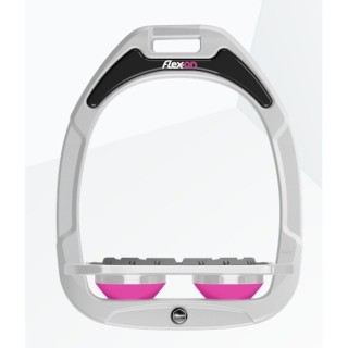 Platte Grip Steigbügel Weiß/Grau/Rosa Flex-On Green Composite