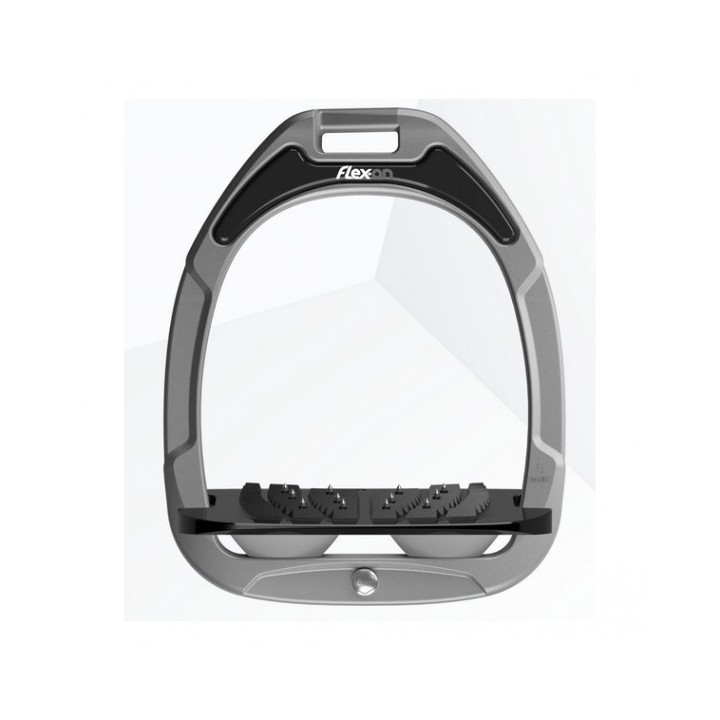 Neigungssteigbügel Grip Aluminium/Schwarz/Grau Flex-On Green Composite