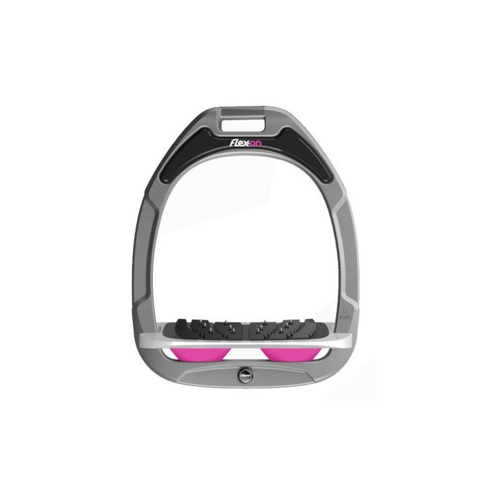 Schrägsteigbügel Ultra Grip Aluminium/Grau/Rosa Flex-On Green Composite