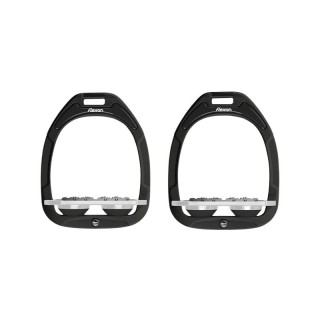 Flache Steigbügel Ultra Grip Aluminium/Schwarz/Grau Flex-On Green Composite