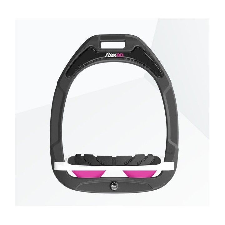 Schräg-Steigbügel Grip Anthrazit/Weiß/Rosa Flex-On Green Composite