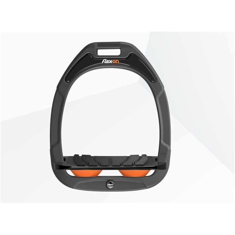 Senkbare Steigbügel Grip Anthrazit/Schwarz/Orange Flex-On Green Composite