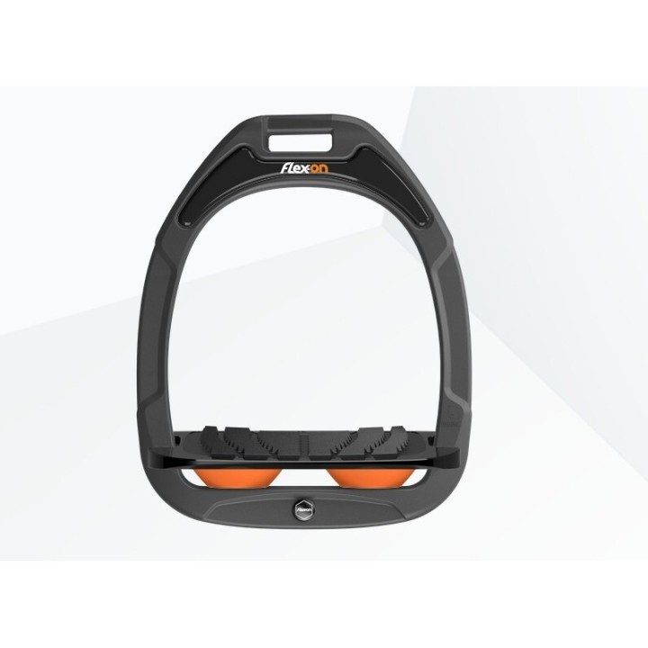 Senkbare Steigbügel Grip Anthrazit/Schwarz/Orange Flex-On Green Composite