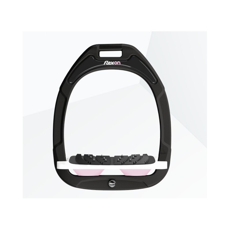 Ultra Grip Steigbügel Schwarz/Weiß/Rosa Flex-On Green Composite