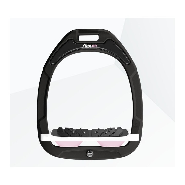 Ultra Grip Steigbügel Schwarz/Weiß/Rosa Flex-On Green Composite