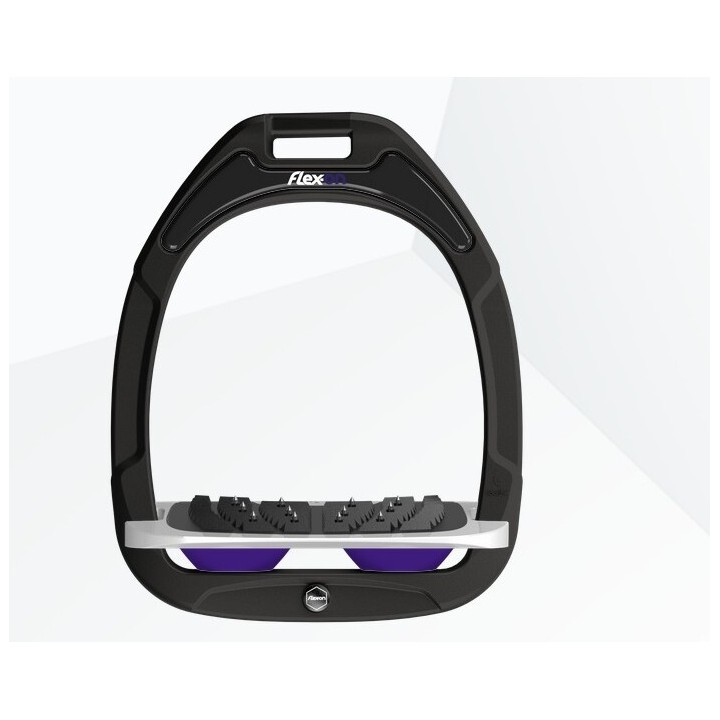 Ultragrippe Steigbügel schwarz/grau/lila Flex-On Green Composite