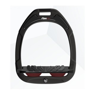 Schrägsteigbügel Ultra Grip Schwarz/Grau/Rot Flex-On Green Composite