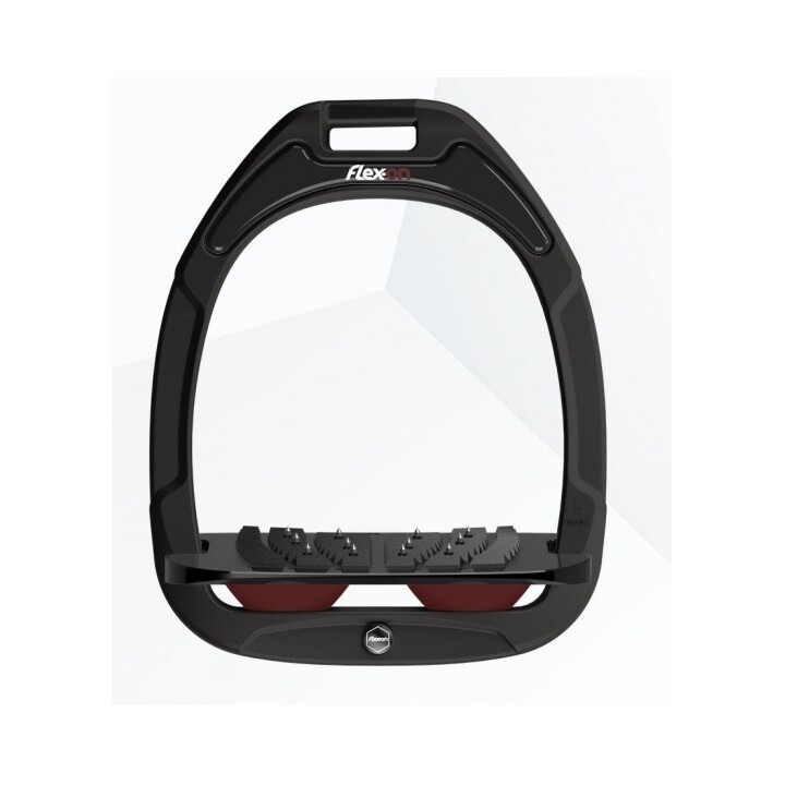 Schrägsteigbügel Ultra Grip Schwarz/Grau/Rot Flex-On Green Composite