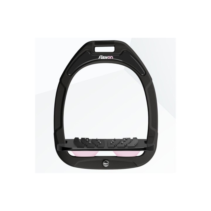 Ultragrip Steigbügel schräg Schwarz/Schwarz/Rosa Flex-On Green Composite