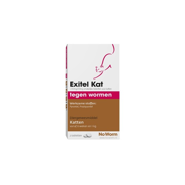 No Worm Exitel Katze - 2 Tabletten