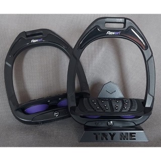 Ultra Grip Steigbügel schwarz/schwarz/lila Flex-On Green Composite