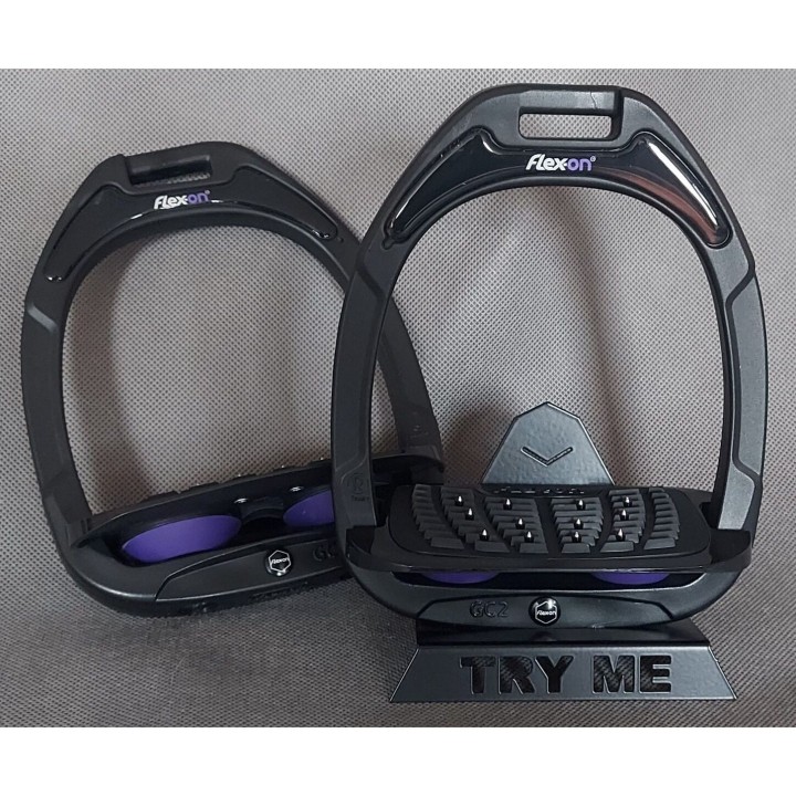 Ultra Grip Steigbügel schwarz/schwarz/lila Flex-On Green Composite