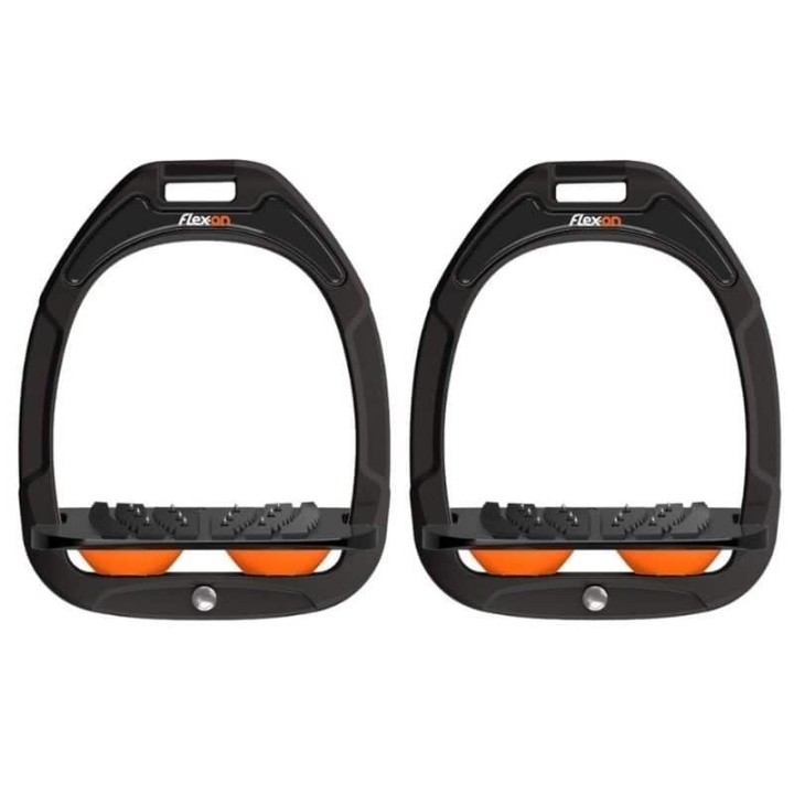 Schrägsteigbügel Ultra Grip Schwarz/Schwarz/Orange Flex-On Green Composite