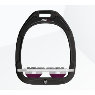 Platte Grip Steigbügel Schwarz/Grau/Lila Flex-On Green Composite