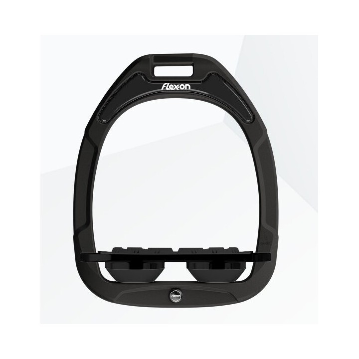 Platte Grip Steigbügel Schwarz/Schwarz/Schwarz Flex-On Green Composite
