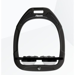 Flache Steigbügel Ultra Grip Schwarz/Schwarz/Weiß Flex-On Green Composite