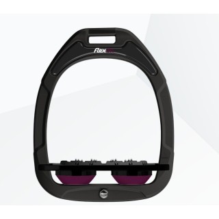 Platte Ultra Grip Steigbügel Schwarz/Schwarz/Plum Flex-On Green Composite