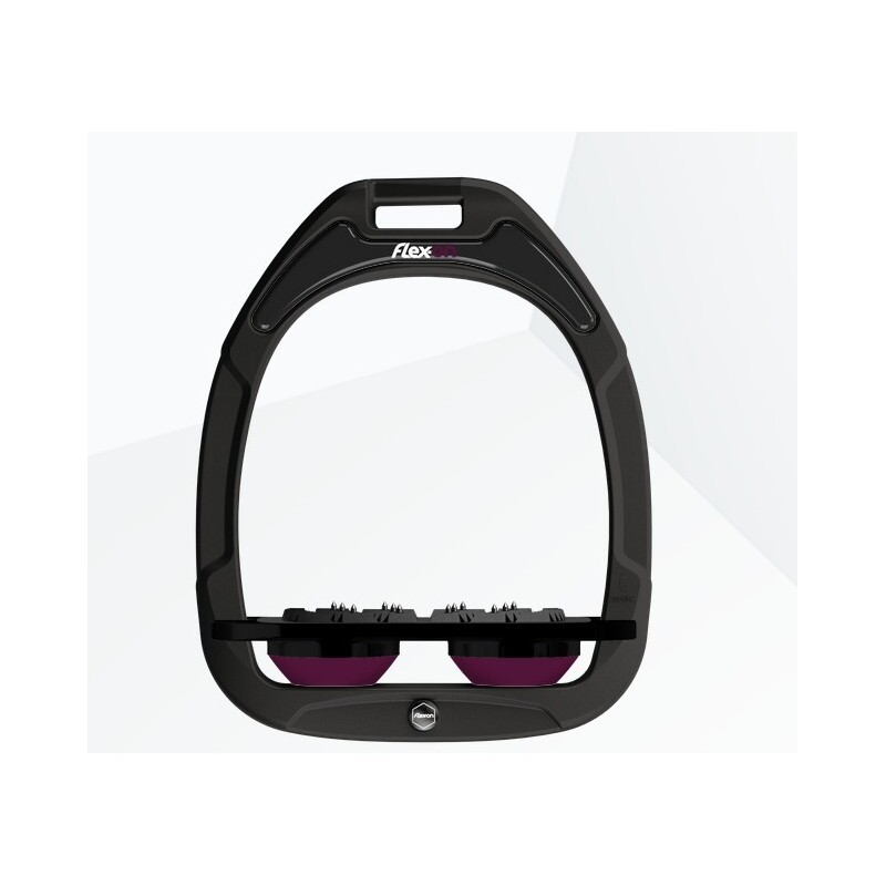 Platte Ultra Grip Steigbügel Schwarz/Schwarz/Plum Flex-On Green Composite