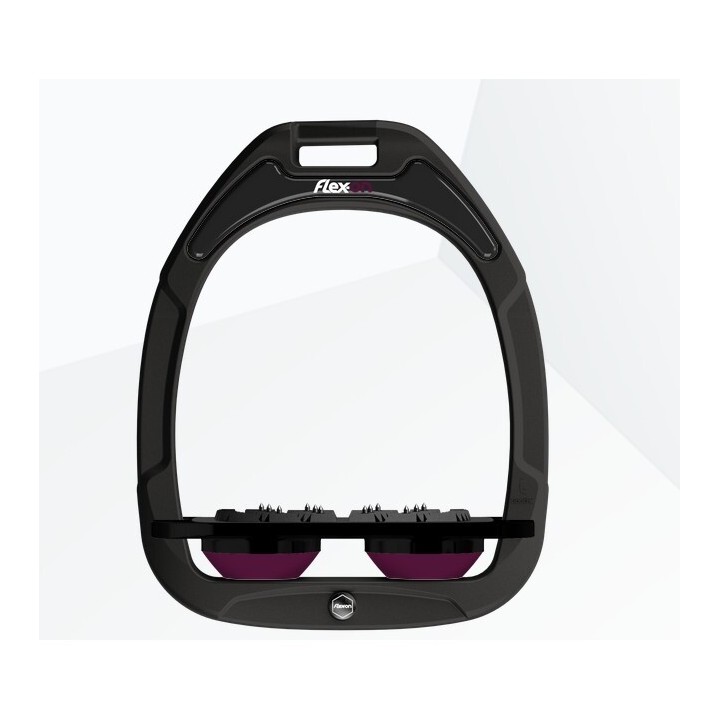 Platte Ultra Grip Steigbügel Schwarz/Schwarz/Plum Flex-On Green Composite