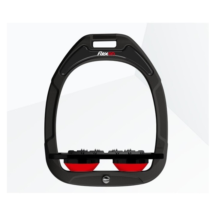 Ultra Grip Plattensteigbügel Schwarz/Schwarz/Rot Flex-On Green Composite